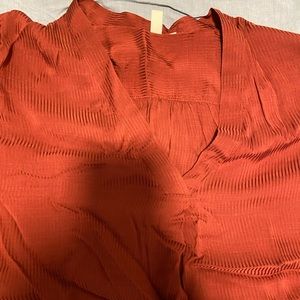 Treasure & Bond maroon stripe blouse